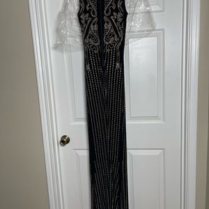 Windsor Sleeveless Beaded Zipper Back Dress